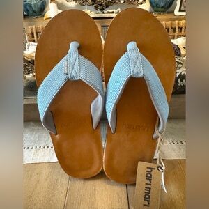 Hari Mari Scouts Flip Flop Sandals, Sky Blue, NWT, Men’s Size 10 (EUR 43)